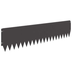 vidaXL Raseneinfassung 10 pcs 103 x 25 cm Stahl Schwarz