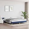 vidaXL Bettgestell mit Kopfteil ohne Matratze Blau 160x200 cm Stoff