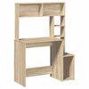 vidaXL Schreibtisch mit Regal Sonoma-Eiche 100x45x140 cm Holzwerkstoff