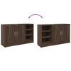 vidaXL Waschbeckenunterschrank Braun Eichen-Optik 90x29x55 cm