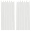 vidaXL Voile Vorh&auml;nge mit Schlaufen 2 Stk. Wei&szlig; 140x225 cm