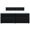 vidaXL Boxspringbett mit Matratze Schwarz 200x200 cm Stoff
