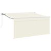 vidaXL Ausziehbare Markise Creme 300 x 200 cm Polyester und Aluminium