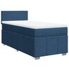 vidaXL Boxspringbett mit Matratze Blau 90x200 cm Stoff