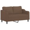 vidaXL 2-Sitzer-Sofa mit Zierkissen Braun 140 cm Stoff