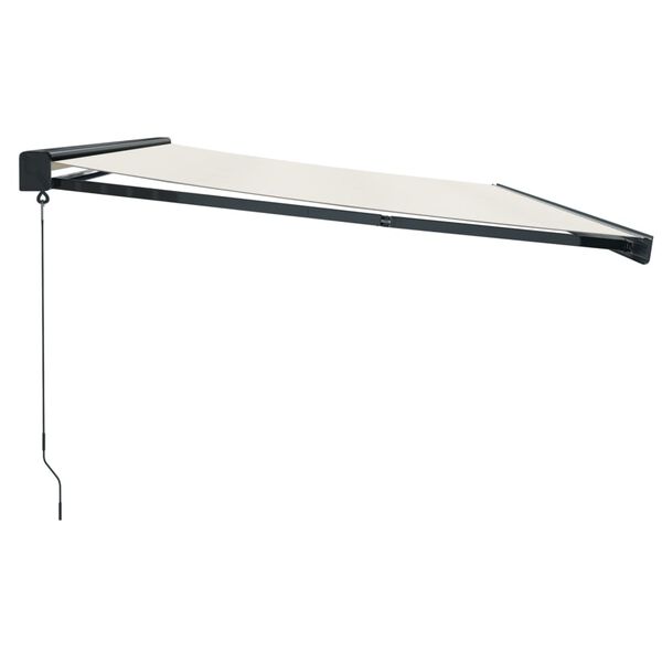 vidaXL Markise Einziehbar Creme 5x3 m Stoff und Aluminium
