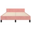 vidaXL Bettgestell ohne Matratze Rosa 120x190 cm Samt