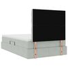 vidaXL Bett mit Stauraum und LED Hellgrau 120 x 200 cm Samt
