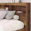 vidaXL Aufbewahrungskopfteil mit Regal Altholz 200 cm Holzwerkstoff
