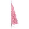 vidaXL Künstlicher Halb-Weihnachtsbaum mit Ständer Rosa 210 cm PVC