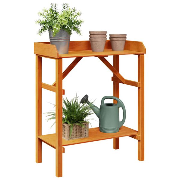 vidaXL Pflanztisch Braun 75 x 40 x 90 cm Massives Kiefernholz