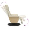 vidaXL Massagesessel mit Fu&szlig;teil Creme Kunstleder