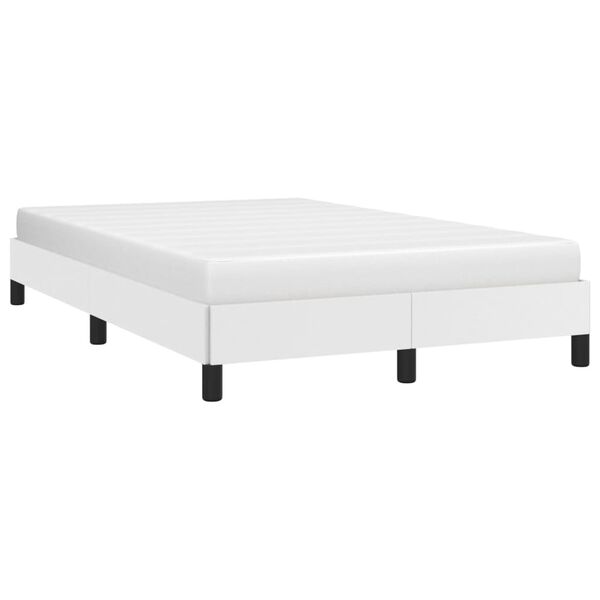 vidaXL Bettgestell ohne Matratze Wei&szlig; 120x190 cm Kunstleder