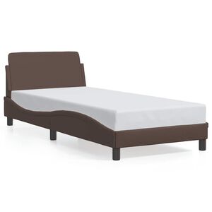 vidaXL Bettgestell "Dover" Braun 90x200 cm Kunstleder