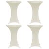 vidaXL Stehtischhussen 4 Stk. &Oslash; 60 cm Creme Stretch