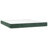 vidaXL Boxspringbett mit Matratze Dunkelgr&uuml;n 180x200 cm Samt