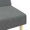 vidaXL Schlafsofa 2-Sitzer mit Fu&szlig;hocker Dunkelgrau Stoff