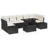 vidaXL Garten-Sofa-Set 8 stk. Schwarz und Creme
