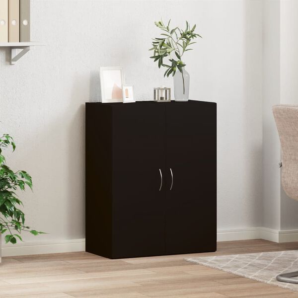 vidaXL Aktenschrank Schwarz 60x32x77,5 cm Holzwerkstoff