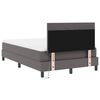 vidaXL Boxspringbett mit Matratze Grau 120 x 200 cm Kunstleder