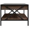 vidaXL Couchtisch mit Infinity-LED Braun Eichen-Optik 90x50x38 cm