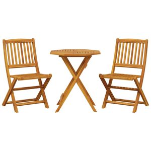 vidaXL 3-tlg. Bistro-Set Klappbar Massivholz Akazie