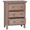 vidaXL Sideboard mit 3 Schubladen 60x30x75 cm Teak Massivholz