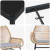 vidaXL Garten Essgruppe mit Kissen 3 pcs Braun Poly-Rattan