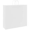 vidaXL Papiertragetaschen 250 Stk. mit Henkeln Wei&szlig; 54x15x49 cm