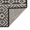 vidaXL Outdoor-Teppich Flachgewebe 80x250 cm Schwarz Gestreift