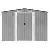 vidaXL Gartenschuppen Grau Metall 257 x 205 x 178 cm