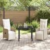 vidaXL Garten Essgruppe mit Kissen 3 pcs Beige Poly Rattan