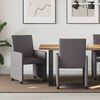 vidaXL Esszimmerst&uuml;hle mit Rollen 2 pcs Grau 57 x 66 x 94 cm