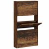 vidaXL Schuhschrank R&auml;uchereiche 59x17x108 cm Holzwerkstoff