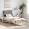 vidaXL Bettgestell Braun und Taupe 80 x 200 cm Massivholz Kiefer