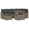 vidaXL Garten-Sofa-Set 7 stk. Grau Poly-Rattan
