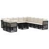 vidaXL Gartensofa-set 12 stk. Schwarz Poly-Rattan