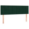 vidaXL Boxspringbett mit Matratze Dunkelgr&uuml;n 140x190 cm Samt