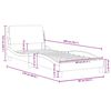 vidaXL Bettgestell mit Kopfteil "Dover" Taupe 80x200 cm Stoff
