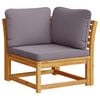 vidaXL Garten-Ecksofa mit Kissen 73x73x65 cm Massivholz Akazie