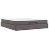 vidaXL Bettgestell mit Matratze mit Matratze 2 pcs Grau PVC