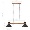 vidaXL H&auml;ngelampe Industriestil 25 W Schwarz 109 cm E27