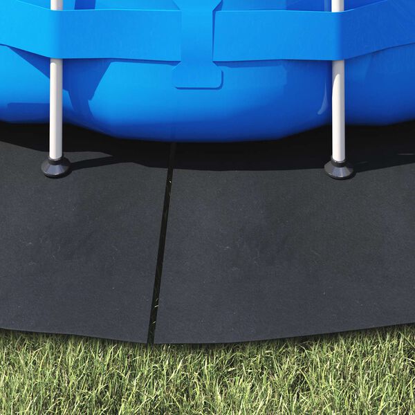 vidaXL Bodenfolie f&uuml;r Pools Schwarz &Oslash; 244 cm Vliesstoff