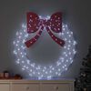 vidaXL Kranz mit 150 LEDs Kaltwei&szlig; 120 cm Acryl
