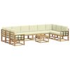 vidaXL Outdoor-Sofagarnitur 11 stk. Wei&szlig; und Creme