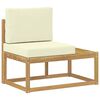 vidaXL Outdoor End Sofa Wei&szlig; 91 x 63 x 73 cm Massivholz Akazie