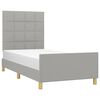vidaXL Bettgestell ohne Matratze Hellgrau 80x200 cm Stoff