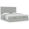 vidaXL Ottoman-Bett mit Matratzen Hellgrau 160x200 cm Samt
