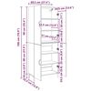 vidaXL Highboard 2 pcs Schwarz Eichen-Optik Holzwerkstoff