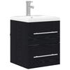 vidaXL Waschbeckenschrank Schwarz Eichen-Optik 41 x 38,5 x 48 cm